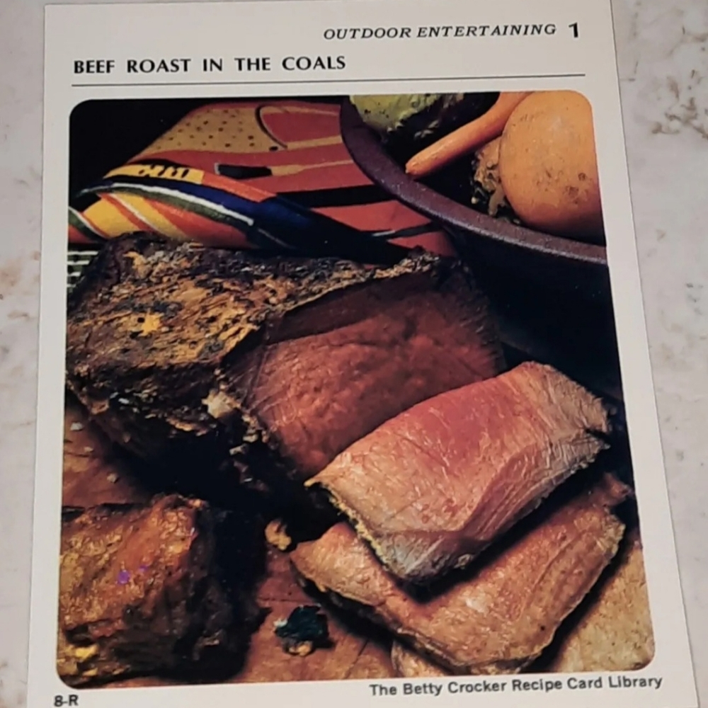 The Betty Crocker Recipe Card Library REPLACEMENT CARD OUTDOOR ENTERTAINING 1971